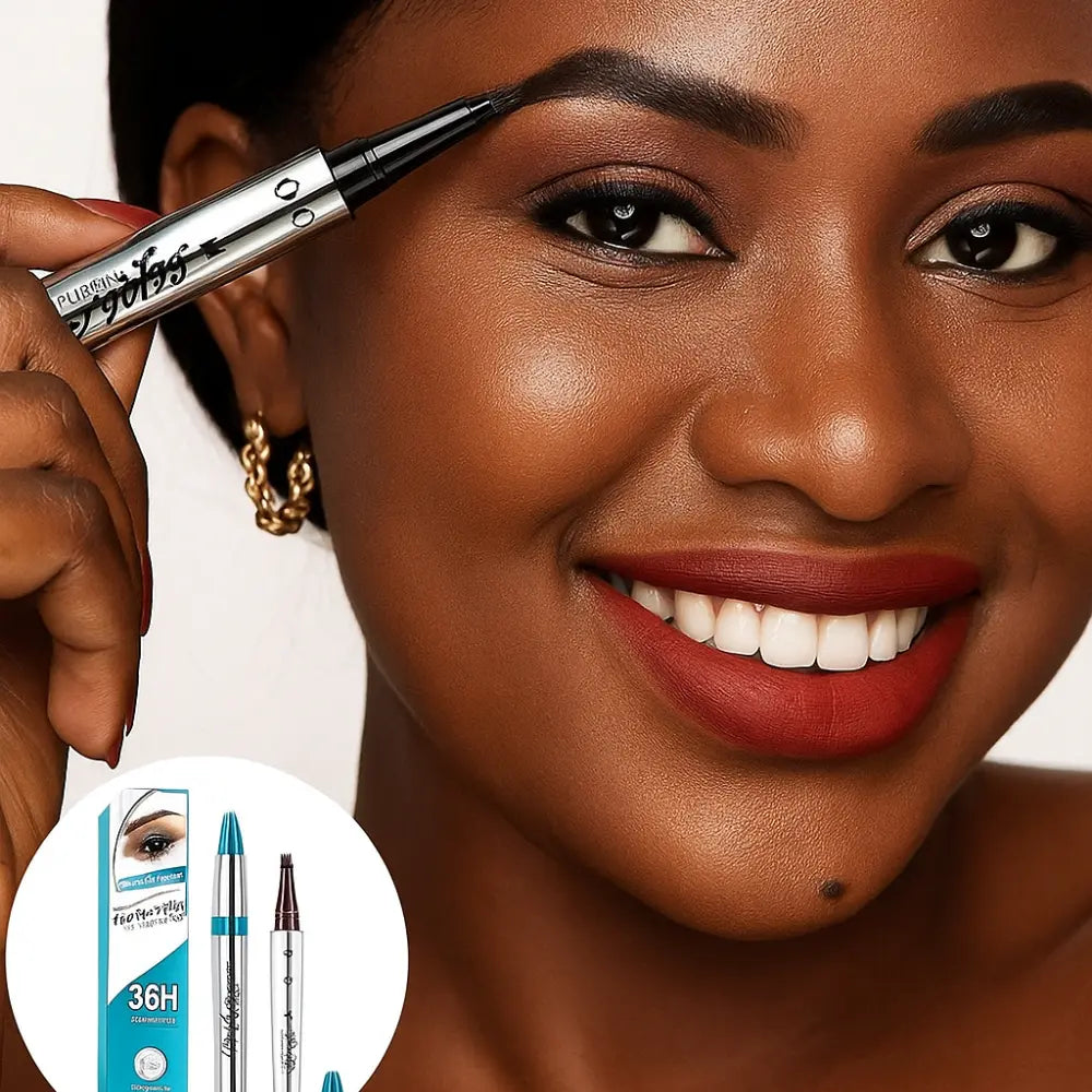 CRAYON À SOURCILS MICROBLADING ÉTANCHE 3D (Noir et Marron)