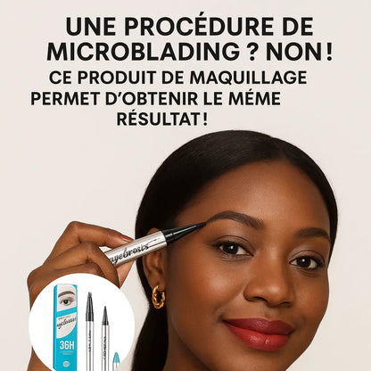 CRAYON À SOURCILS MICROBLADING ÉTANCHE 3D (Noir et Marron)