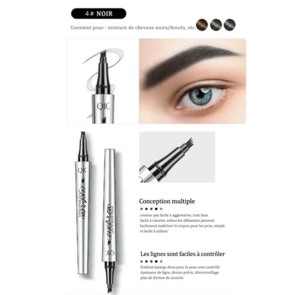 CRAYON À SOURCILS MICROBLADING ÉTANCHE 3D (Noir et Marron)
