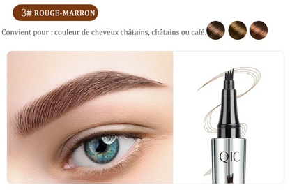 CRAYON À SOURCILS MICROBLADING ÉTANCHE 3D (Noir et Marron)
